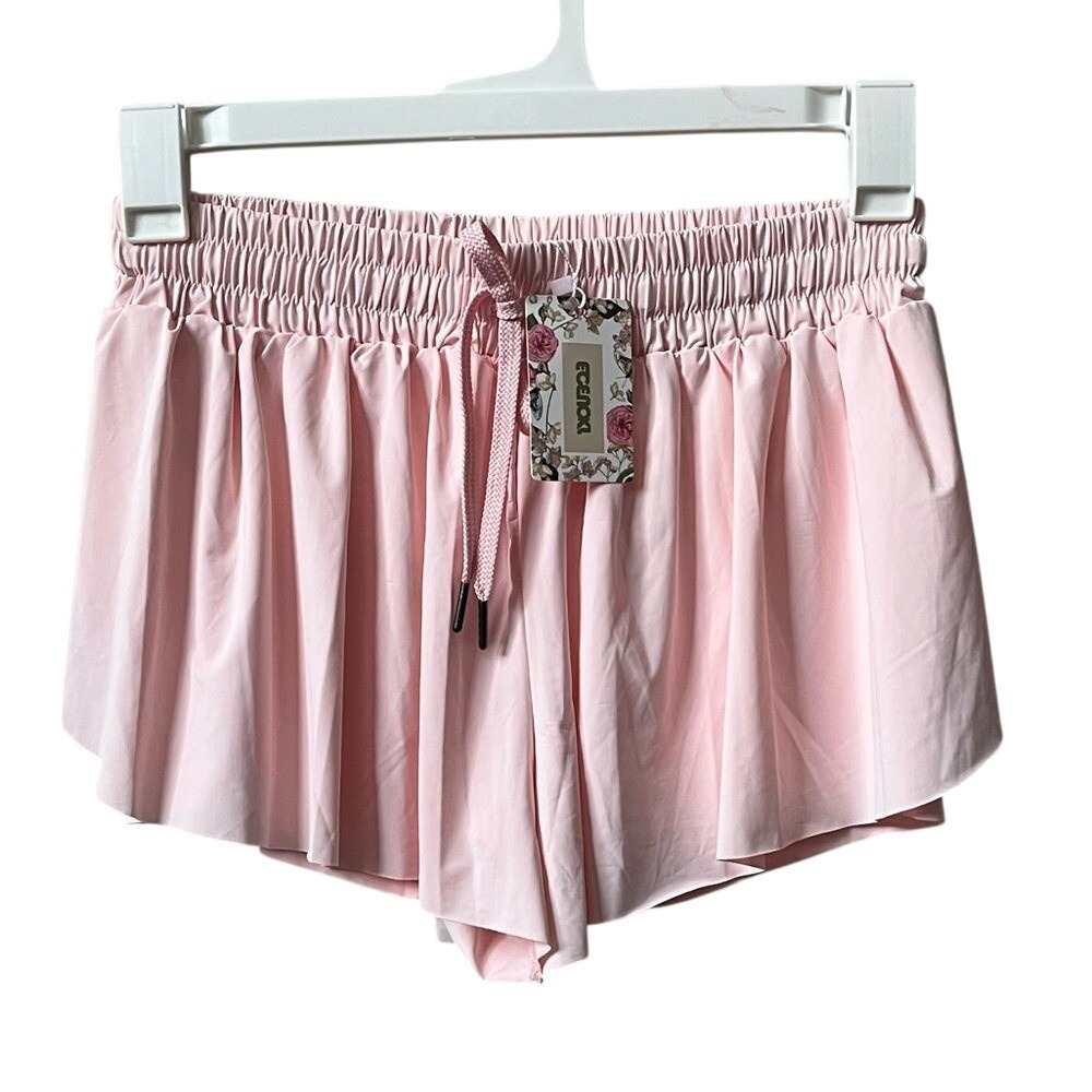 Flowy Athletic Gym Yoga Workout Shorts Skorts Womens XL Light Pink NWT Amazon